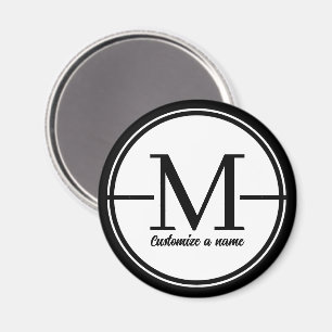 Modernes minimalistisches Anfangsmonogramm Buchsta Magnet