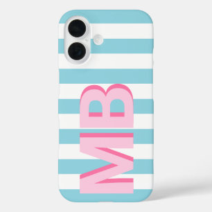 Modernes Minimalistisches Anfangsmonogramm iPhone 16 Hülle