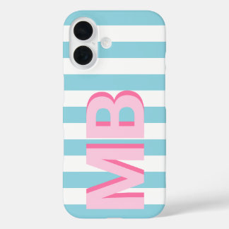 Modernes Minimalistisches Anfangsmonogramm iPhone 16 Hülle