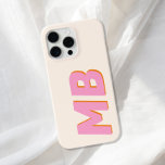 Modernes Minimalistisches Anfangsmonogramm Case-Mate iPhone Hülle<br><div class="desc">Moderne Minimalistische Initial Monogram iPhone Case</div>