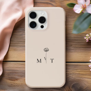 Modernes Minimalistisches Anfangsmonogramm Case-Mate iPhone Hülle