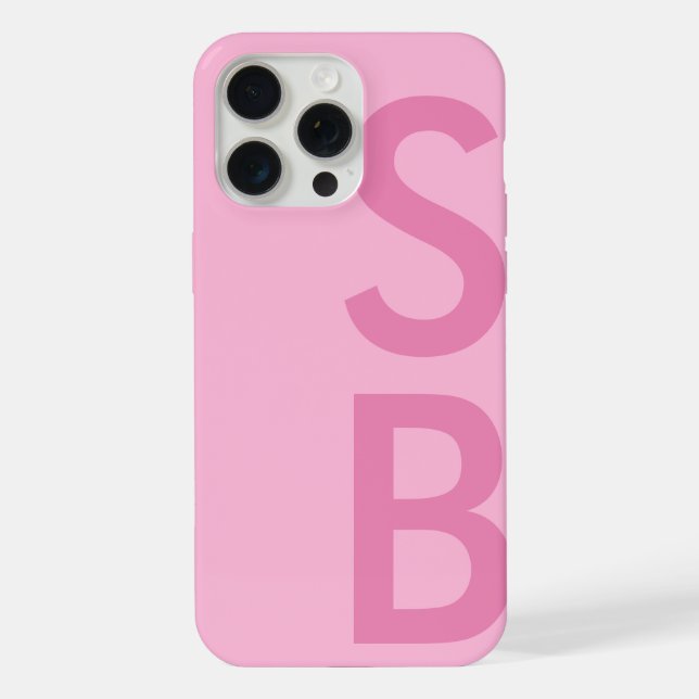 Modernes Minimalistisches Anfangsmonogramm iPhone Hülle (Rückseite)