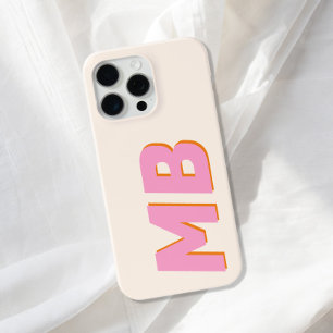Modernes minimalistisches Anfangsmonogramm iPhone 15 Pro Max Hülle