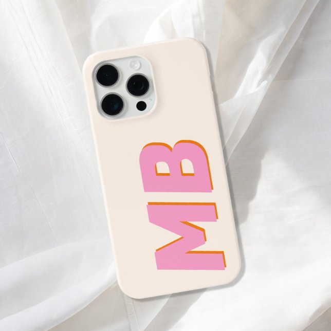 Modernes minimalistisches Anfangsmonogramm iPhone Hülle (Von Creator hochgeladen)