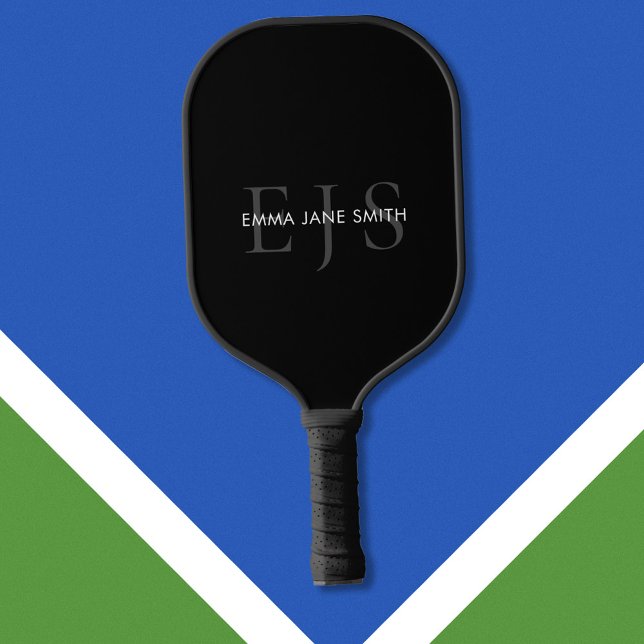 Modernes Minimalistisches Anfangsmonogramm Pickleball Schläger (Von Creator hochgeladen)