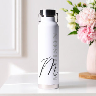 Modernes minimalistisches Anfangsmonogramm Trinkflasche