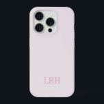 Modernes Minimalistisches Anfangsrosa Monogramm iPhone 15 Pro Hülle<br><div class="desc">Sie wissen, dass Raffinesse, Stil und Einfachheit oft genau das sind, was Sie brauchen. Dieses Accessoire ist für den anspruchsvollen Geschmack des modernen Minimalisten konzipiert und vereint zeitlose Eleganz und zeitgemäße Funktionalität. Die neutrale Farbpalette ergänzt jedes Ensemble und begleitet Sie mühelos von Tag zu Nacht. Lass uns, eure Alltagsessenzien zu...</div>