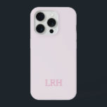 Modernes Minimalistisches Anfangsrosa Monogramm iPhone 15 Pro Hülle<br><div class="desc">Sie wissen, dass Raffinesse, Stil und Einfachheit oft genau das sind, was Sie brauchen. Dieses Accessoire ist für den anspruchsvollen Geschmack des modernen Minimalisten konzipiert und vereint zeitlose Eleganz und zeitgemäße Funktionalität. Die neutrale Farbpalette ergänzt jedes Ensemble und begleitet Sie mühelos von Tag zu Nacht. Lass uns, eure Alltagsessenzien zu...</div>
