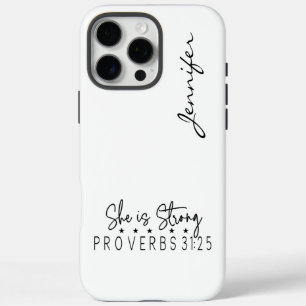 Modernes Minimalistisches B&W Bible Verse Sprichwo iPhone 16 Pro Max Hülle
