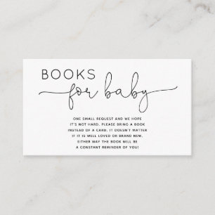 Modernes Minimalistisches Babyduschbuch für Kinder Begleitkarte