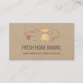 Modernes, Minimalistisches Baker Premium Kraft Pap Visitenkarte