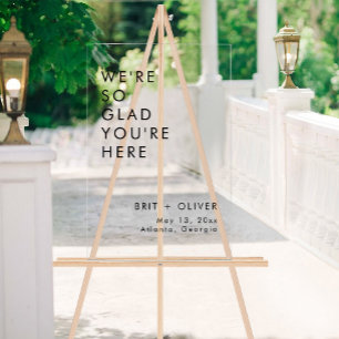 Modernes Minimalistisches Begrüßungszeichen Acrylschild