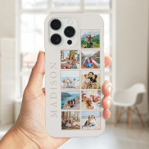 Modernes Minimalistisches Beige-Monogramm für kund iPhone 16 Pro Max Hülle