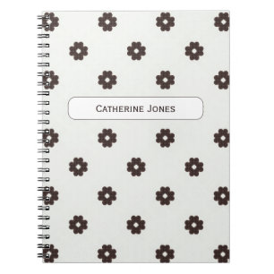 Modernes Minimalistisches Beige- und Braun-Vintage Notizblock