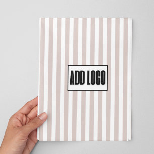 Modernes Minimalistisches Beistreifen-Business-Log Geschenkpapier Set