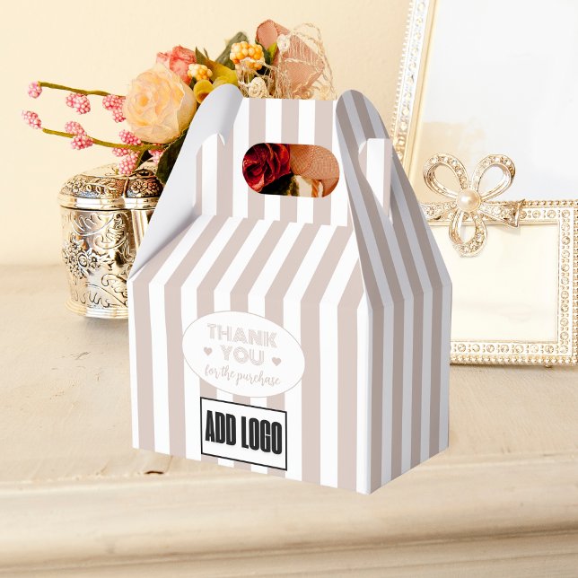 Modernes Minimalistisches Beistreifen-Business-Log Geschenkschachtel (Von Creator hochgeladen)