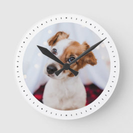 Modernes Minimalistisches, benutzerdefiniertes Fot Runde Wanduhr