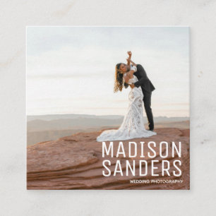 Modernes Minimalistisches Berufliches Foto Quadratische Visitenkarte