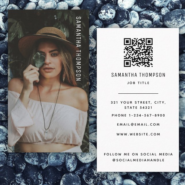 Modernes Minimalistisches Berufliches Foto Visitenkarte (Modern Minimalist Professional Photography Photo Business Card)