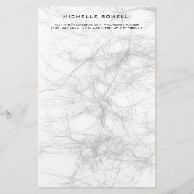 Modernes Minimalistisches Berufliches Graudesign Briefpapier (Vorderseite)