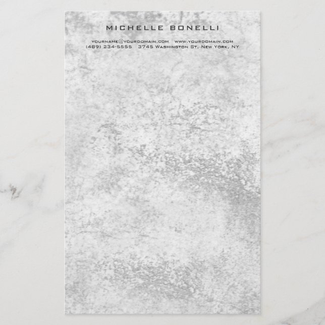 Modernes Minimalistisches Berufliches Grauwandedes Briefpapier (Vorderseite)