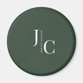 Modernes Minimalistisches Berufliches Monogramm Du Magnet