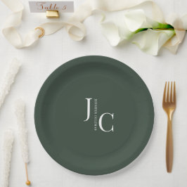 Modernes Minimalistisches Berufliches Monogramm Du Pappteller