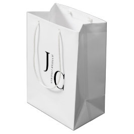 Modernes Minimalistisches Berufliches Monogramm Mittlere Geschenktüte