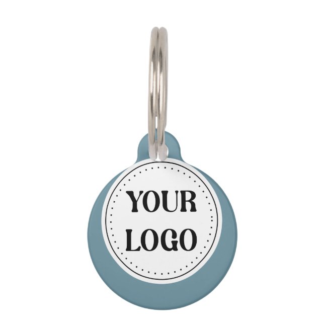 Modernes Minimalistisches Berufliches Schwarz Haustiermarke (Vorderseite)