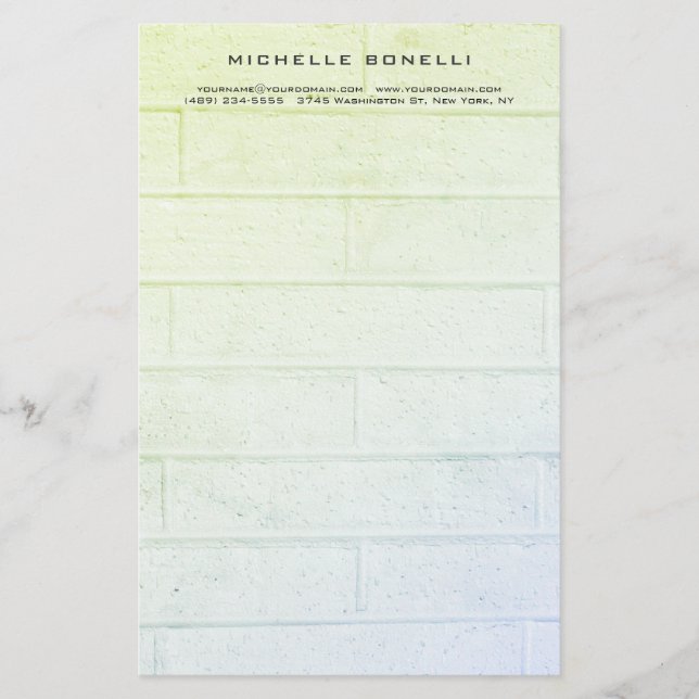Modernes Minimalistisches Berufliches Wanddesign Briefpapier (Vorderseite)