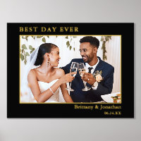 Modernes Minimalistisches Best Day Ever Wedding Fo