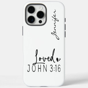 Modernes Minimalistisches Bibelverse John 3:16 iPh iPhone 16 Pro Max Hülle