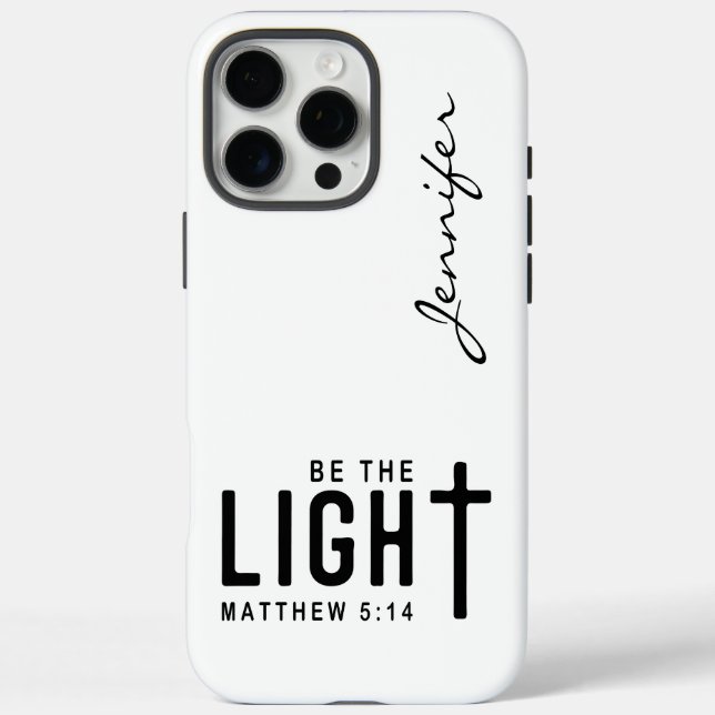 Modernes Minimalistisches Bibelverse Matthew 5:14  Case-Mate iPhone Hülle (Rückseite)