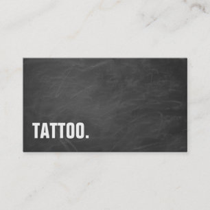 Modernes Minimalistisches Blackboard Tattoo Berufl Visitenkarte