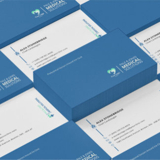 Modernes Minimalistisches Blue Medical Beruflich Visitenkarte