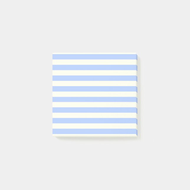 Modernes Minimalistisches Blue Nautical Stripe Ele Post-it Klebezettel (Vorderseite)