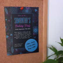 Modernes Minimalistisches Blumenblau und Lila Must