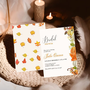 Modernes Minimalistisches Boho Fall Pumpkin-Brautp Einladung
