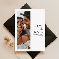 Modernes Minimalistisches Boho-Foto Save the Date