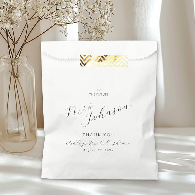 Modernes Minimalistisches Brautparty Gustag Geschenktütchen (Simple Bridal Shower Favor Bag)