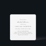 Modernes Minimalistisches Brautparty Weißer Platz Einladung<br><div class="desc">Moderne Minimalistische Brautparty Square Einladung in Weiß</div>