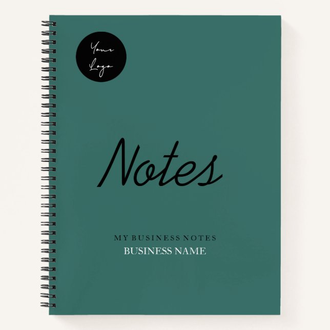 Modernes Minimalistisches Business-Notebook Notizbuch (Vorderseite)