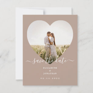 Modernes Minimalistisches Champagne Boho Wedding F Save The Date