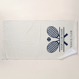 Modernes Minimalistisches Country Club Tennis-Team Strandtuch