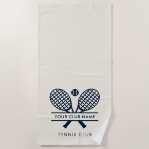 Modernes Minimalistisches Country Club Tennis-Team Strandtuch