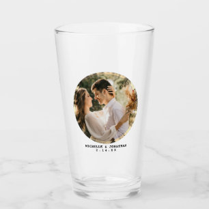 Modernes Minimalistisches Couple Wedding Foto Glas
