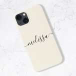 Modernes Minimalistisches Cream-Signature-Skript Case-Mate iPhone Hülle<br><div class="desc">Moderne Minimalistische Cream Signature Script iPhone Case. Personalisieren Sie dieses einfache und minimale Gehäuse mit Ihrem Namen oder Initialen.</div>