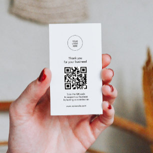 Modernes Minimalistisches Dankeschön Review Visitenkarte