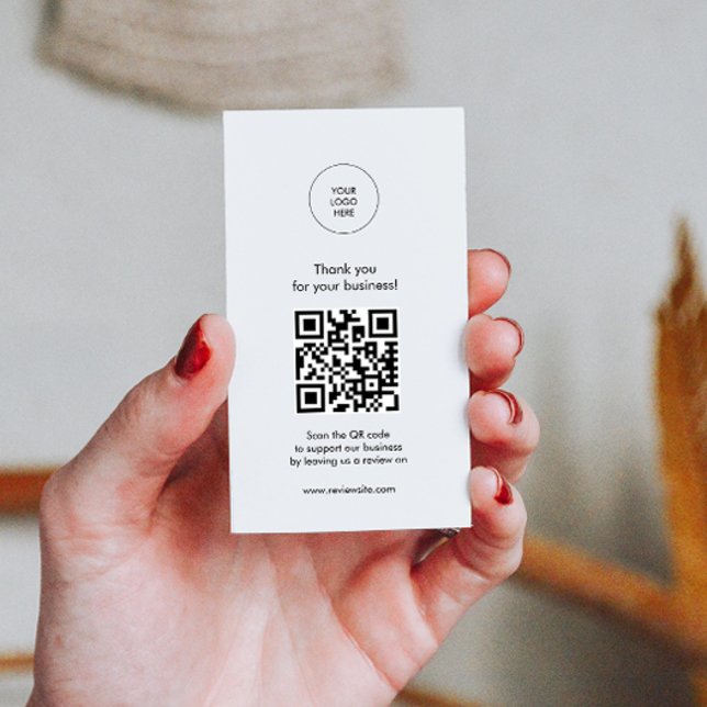 Modernes Minimalistisches Dankeschön Review Visitenkarte (Von Creator hochgeladen)