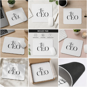 Modernes Minimalistisches Das CEO Schwarze Mauspad
